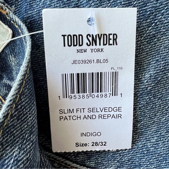 Todd Snyder Slim Fit Selvedge Patch and Repair Jean | 28/32 NWT - Picture 10 of 14